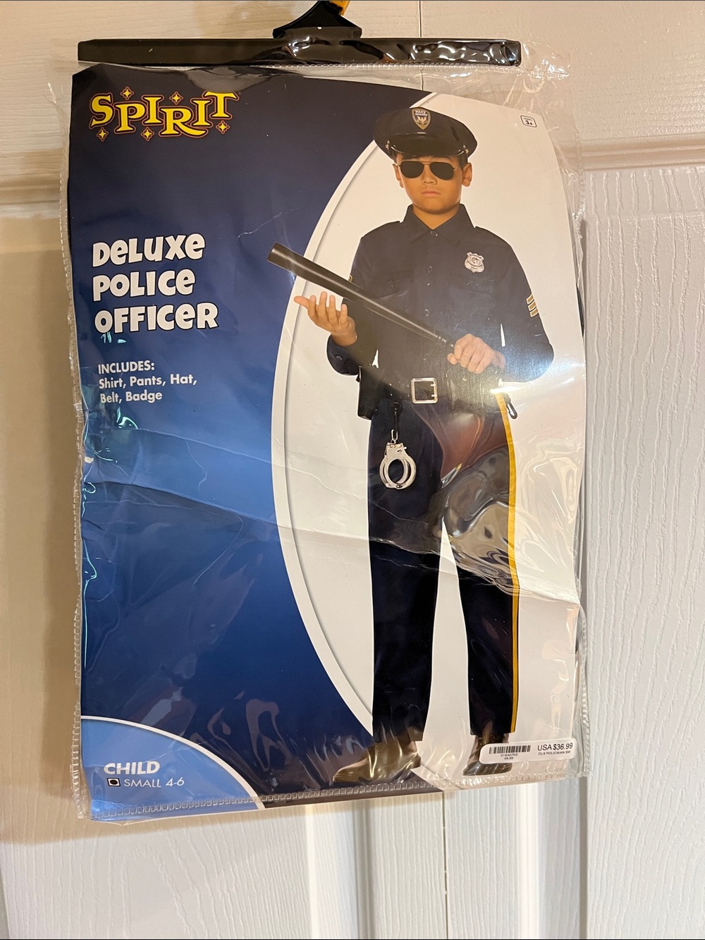 Spirit Deluxe Police Officer Costume - Navy Blue and Black